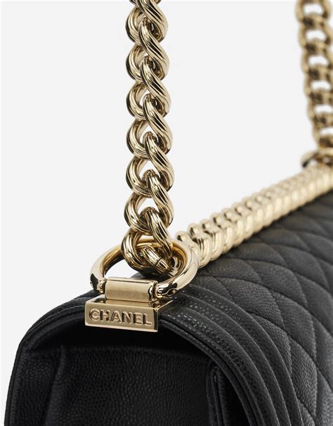 black chanel purse with gold chain